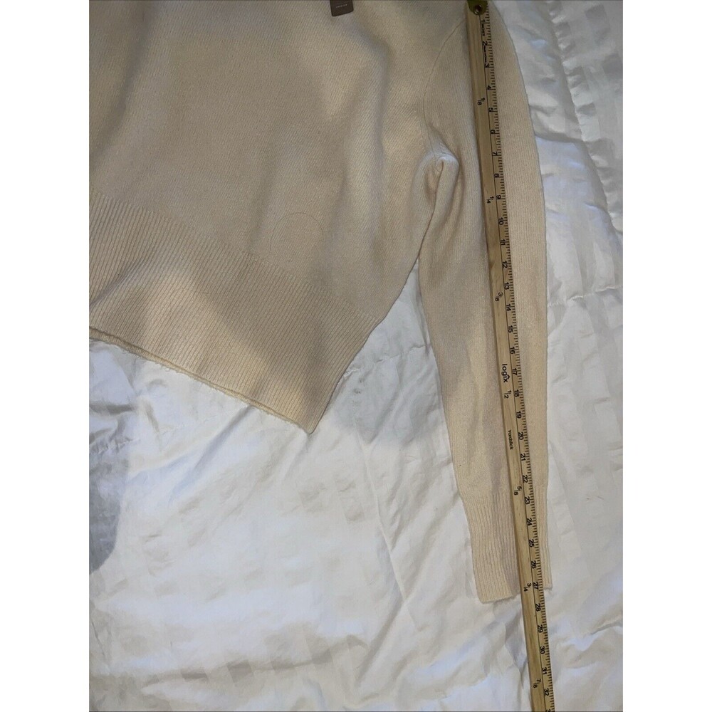 J Crew Womens Sweater XL Merino Alpaca Wool Blend Knit Buttons Light Yellow NEW - Picture 12 of 16
